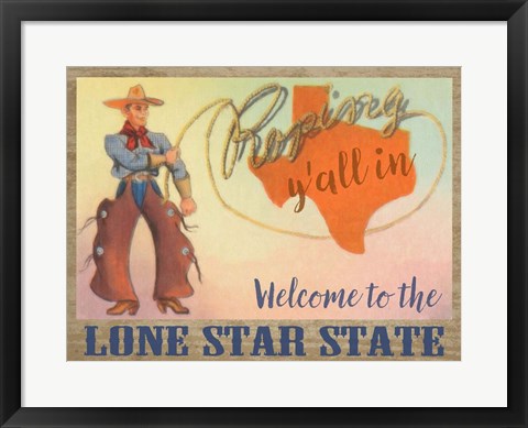 Framed Lone Star State Print