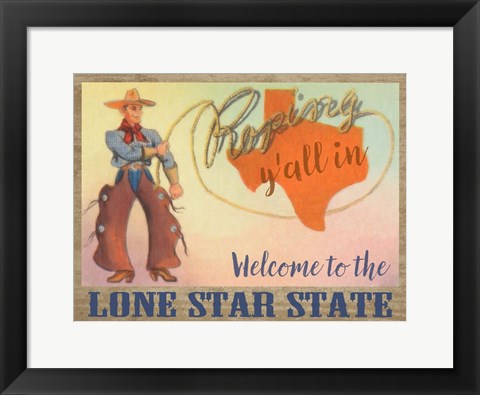 Framed Lone Star State Print