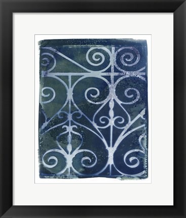 Framed Wrought Iron Cyanotype II Print