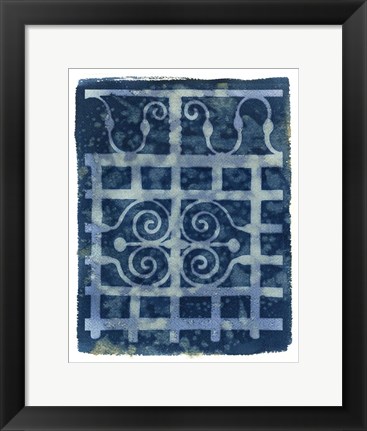 Framed Wrought Iron Cyanotype III Print