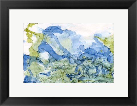 Framed Ocean Influence Blue/Green Print