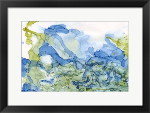 Framed Ocean Influence Blue/Green Print