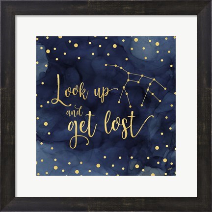 Framed Oh My Stars II Look Up Print