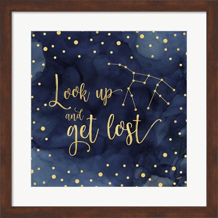 Framed Oh My Stars II Look Up Print