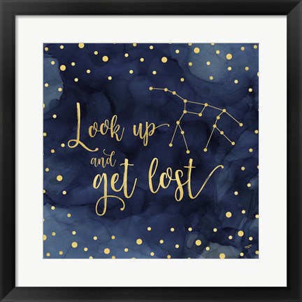 Framed Oh My Stars II Look Up Print