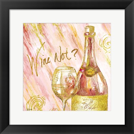 Framed Rose All Day II - Wine Not? Print