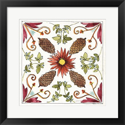 Framed Festive Foliage IX Print