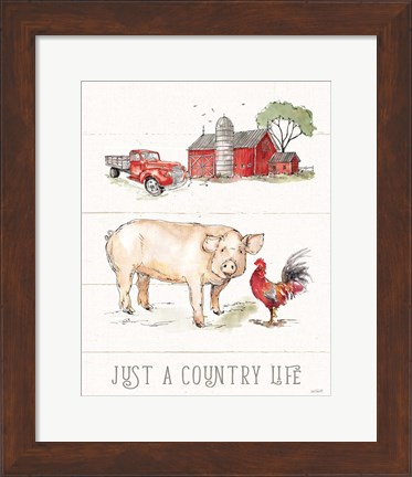 Framed Country Life II Print