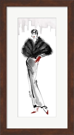 Framed Fifties Fashion I Red Gloves Print