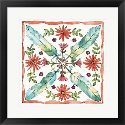 Framed Simply Petals XI Warm Print