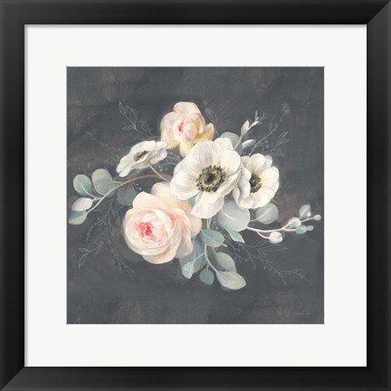 Framed Roses and Anemones Square Print