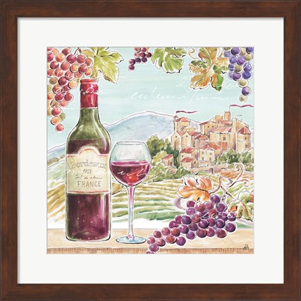 Framed Wine Country III Print