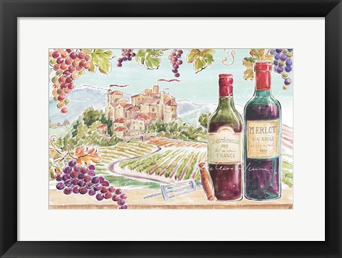 Framed Wine Country II Print