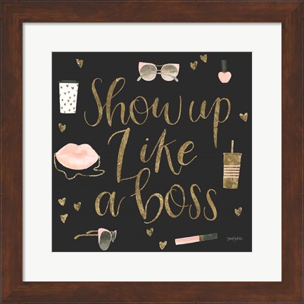 Framed Boss Ladies VII Black Print