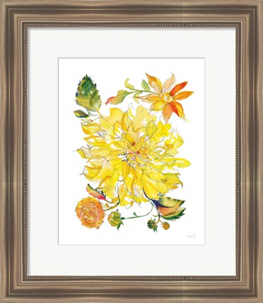 Framed Dahlia Delight of the Day III Print