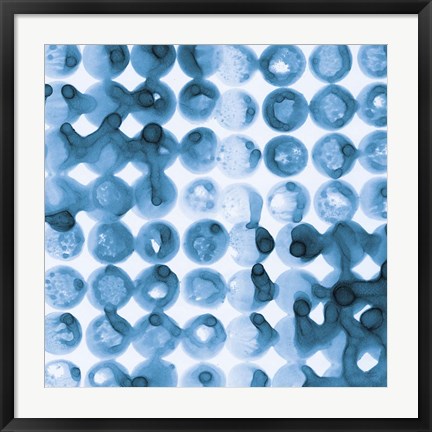 Framed Kanari Square II Indigo Print