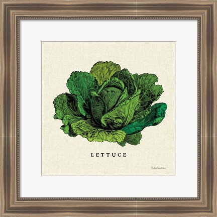 Framed Linen Vegetable II v2 Print