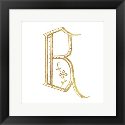 Framed French Sewing Letter B Print