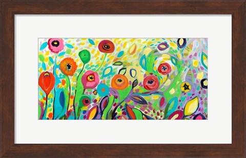 Framed Flower Garden Jazz Print