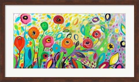 Framed Flower Garden Jazz Print