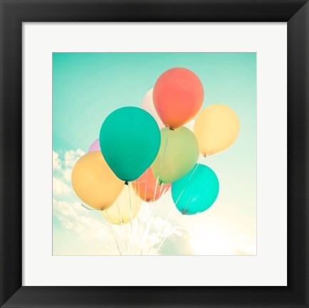 Framed Colorful Balloons Print