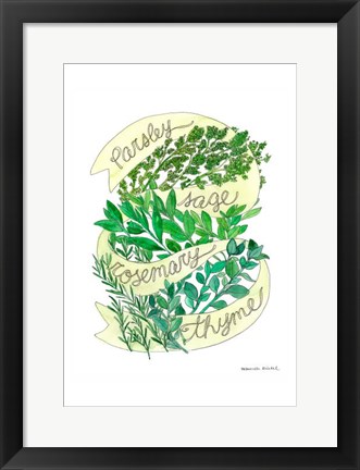 Framed Parsley Sage Rosemary Thyme Print