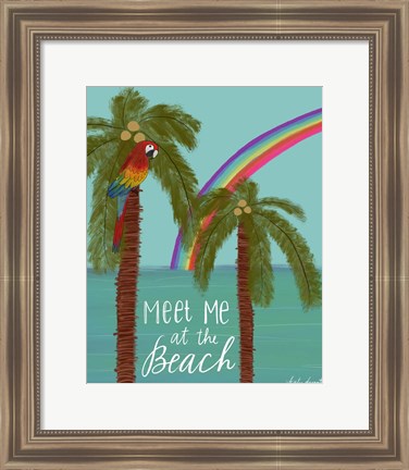 Framed Meet Me at the Beach Print