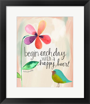 Framed Happy Heart Print