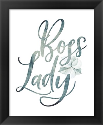 Framed Bossy Lady Floral II Print