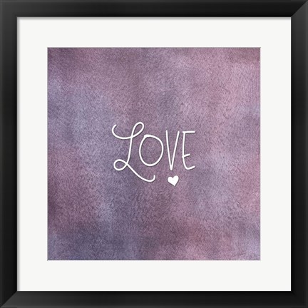 Framed Love Purple Print