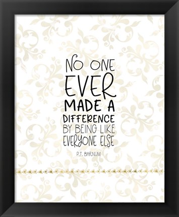 Framed Difference Quote Print