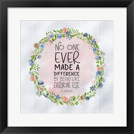 Framed Difference Quote II Print