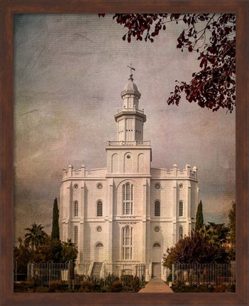 Framed LDS St. George Temple Print