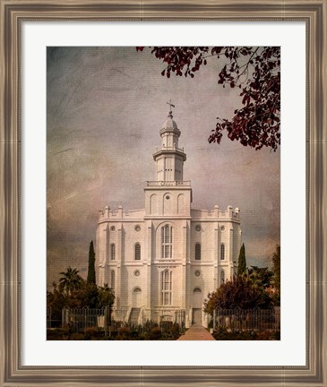 Framed LDS St. George Temple Print