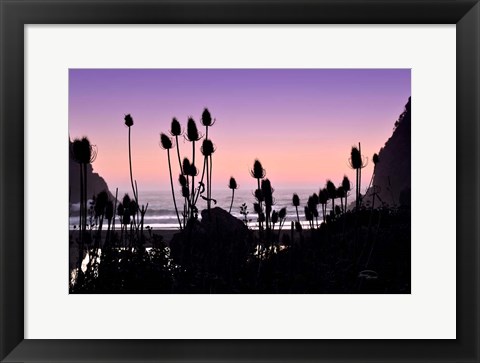 Framed Beach Twilight I Print