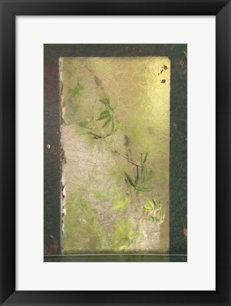 Framed Bamboo Behind Frosted Glass Print