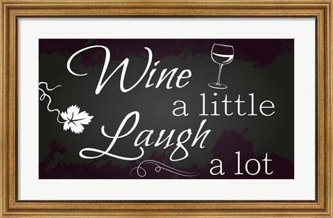 Framed Wine a Little Print