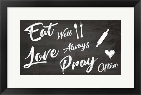 Framed Eat Well Print