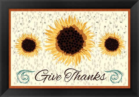 Framed Give Thanks Print