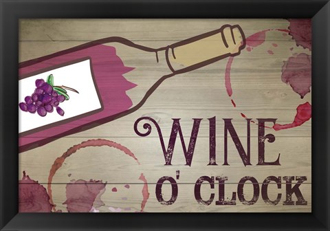 Framed Wine O&#39; Clock Print