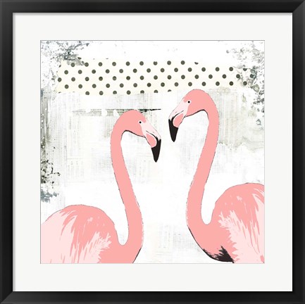 Framed Flamingos Print