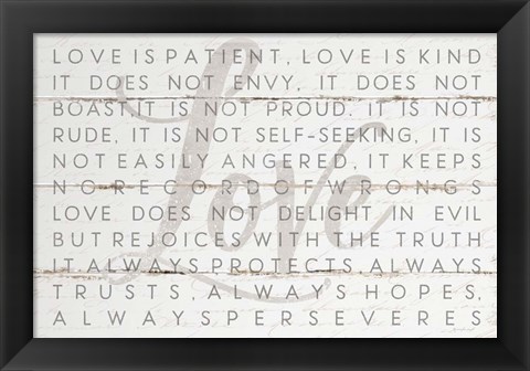 Framed Love Is Print