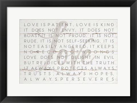 Framed Love Is Print