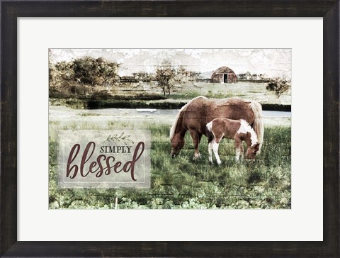 Framed Simply Blessed Print