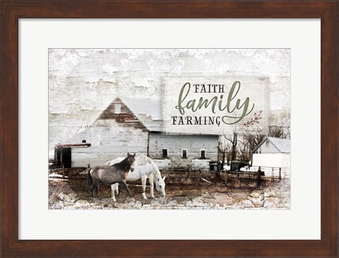 Framed Faith, Family, Farming Print