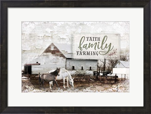 Framed Faith, Family, Farming Print