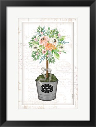 Framed Floral Topiary II Print