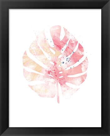 Framed Pink Leaf II Print