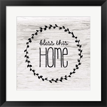 Framed Bless This Home Print