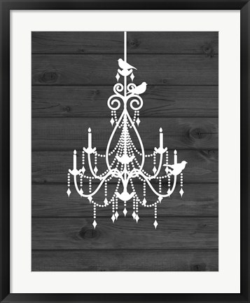 Framed Chandelier Bird III Print